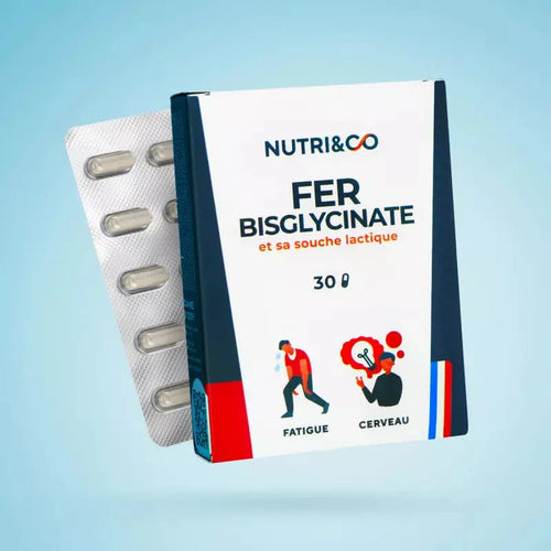 Fer Bisglycinate boite de 30 gélules Nutri&Co NICE ORGANIC herboristerie bio