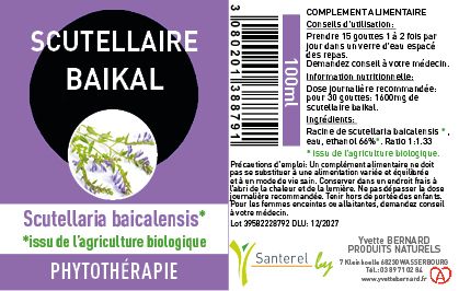 SCUTELLAIRE BAIKAL* 100ML macération de plante AVEC ALCOOL - HUANG QIN