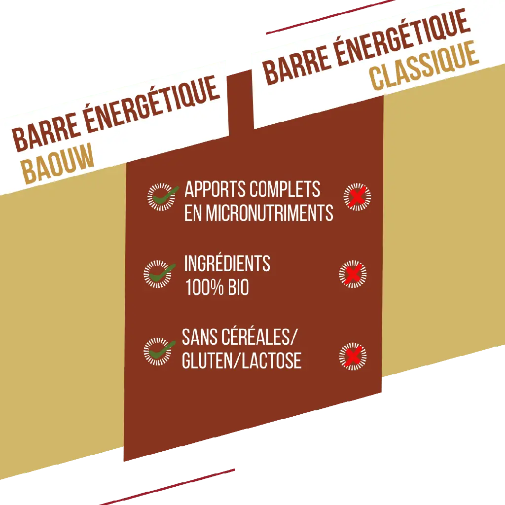 Barres Énergétiques : vanille - macadamia Baouw Herboristerie bio du vieux Nice
