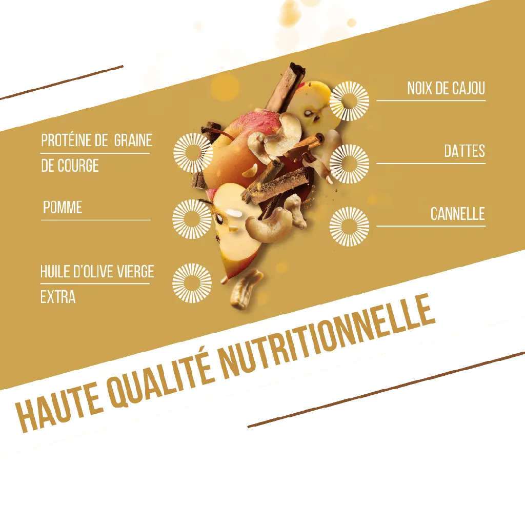 Barres Protéinées : pomme-canelle Baouw Herboristerie bio du vieux Nice