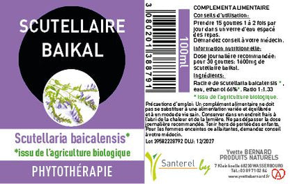 SCUTELLAIRE BAIKAL* 100ML macération de plante AVEC ALCOOL - HUANG QIN