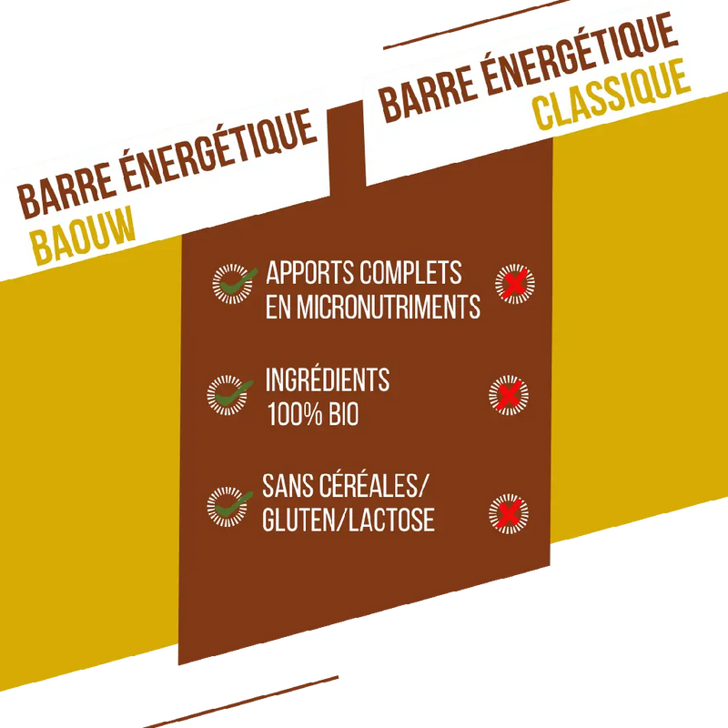 Barres Énergétiques : banane - pécan Baouw Herboristerie bio du vieux Nice