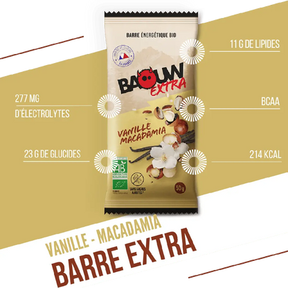 Barres Énergétiques : vanille - macadamia Baouw Herboristerie bio du vieux Nice