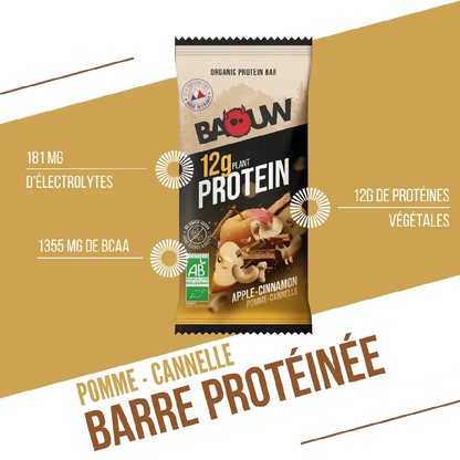 Barres Protéinées : pomme-canelle Baouw Herboristerie bio du vieux Nice