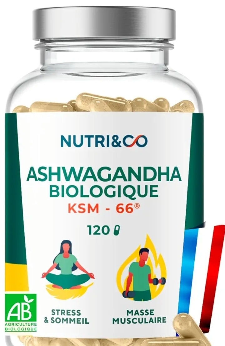 Ashwagandha biologique 120 gélules Extrait concentré