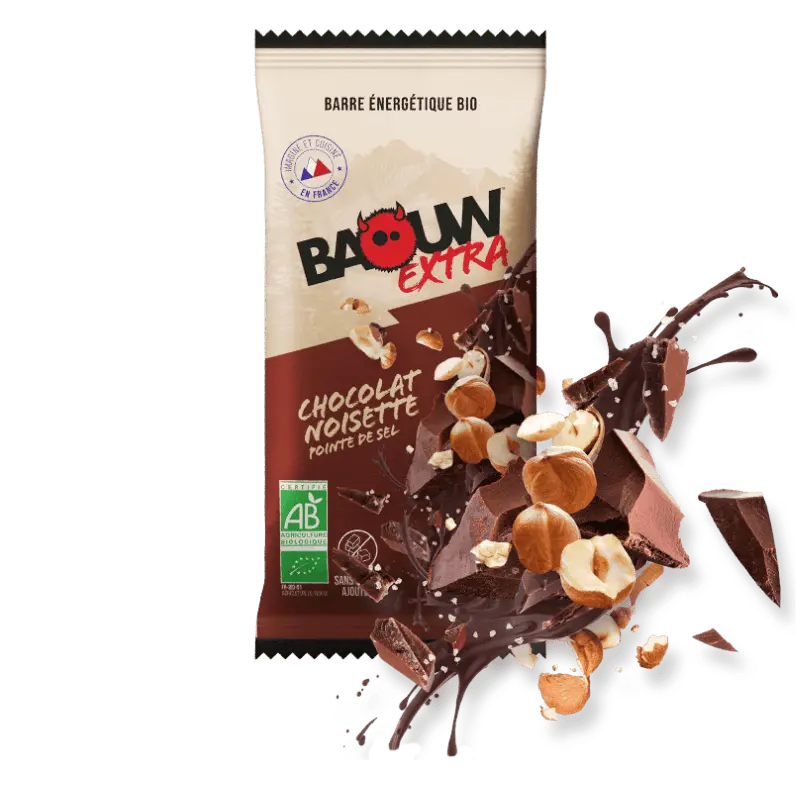 Barres Énergétiques : chocolat - noisette Baouw Herboristerie bio du vieux Nice