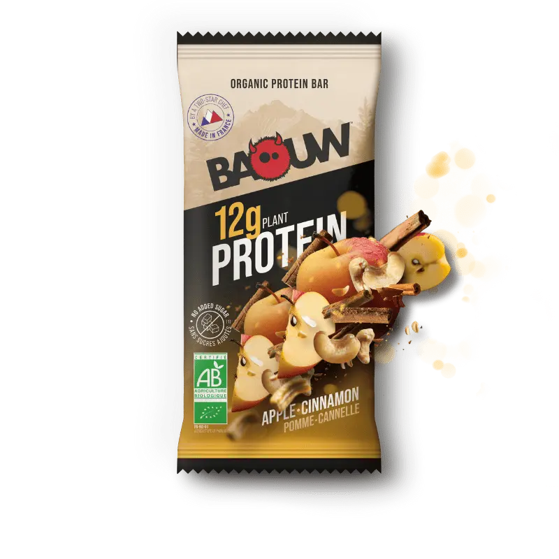 Barres Protéinées : pomme-canelle Baouw Herboristerie bio du vieux Nice