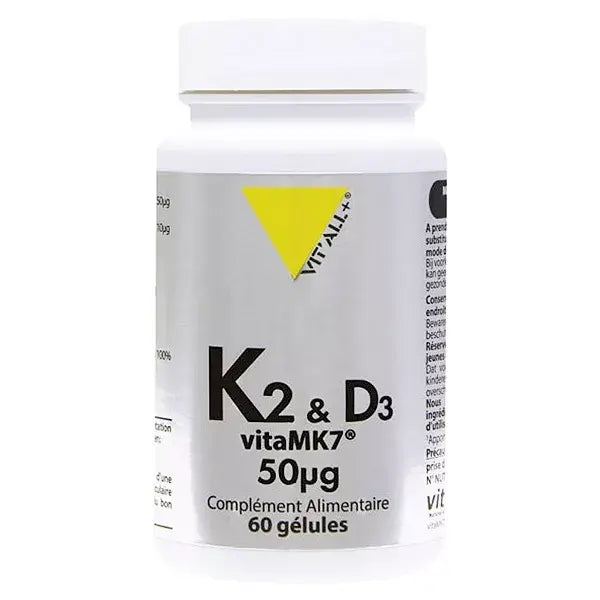 Vitamines K2 vitaMK7® & D3 50µg 60 gélules