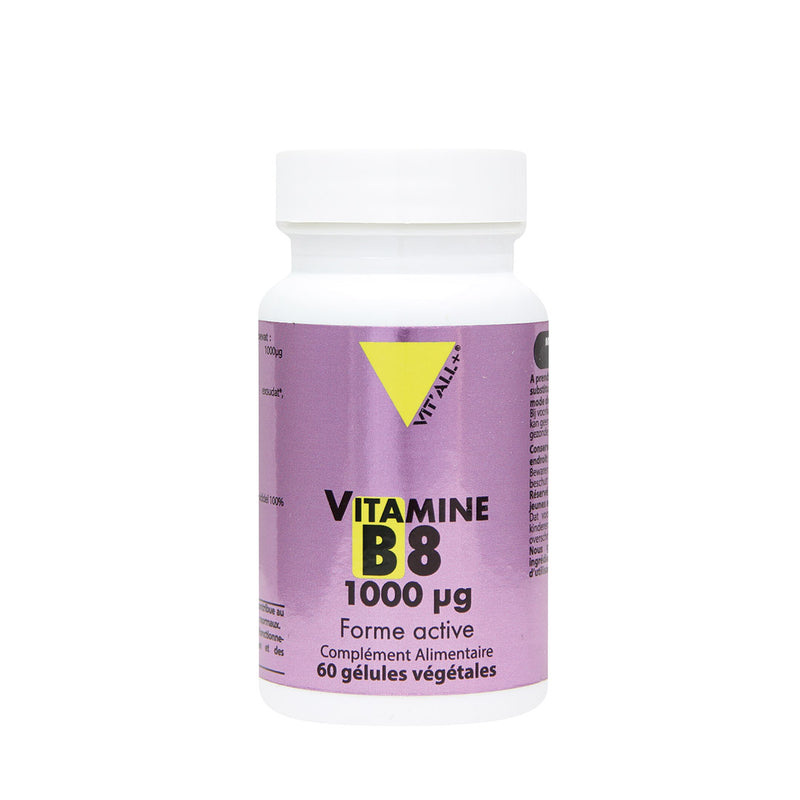 Vitamine B8 1000mg boite de 60 gélules Vit'All+