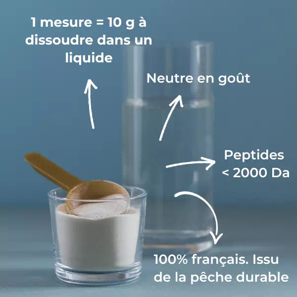 Collagène marin hydrolysé type 1 – peptides 2000 daltons life's code