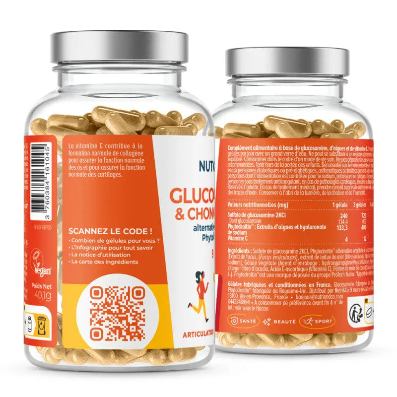 Glucosamine Chondroïtine en Gélule Nutri&Co NICE ORGANIC herboristerie bio